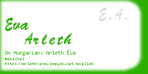 eva arleth business card